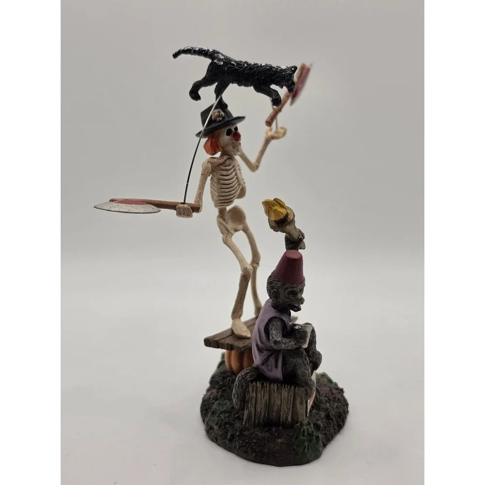 Department 56 Halloween Village Funny Bones Skeleton Monkey Circus 4030780
